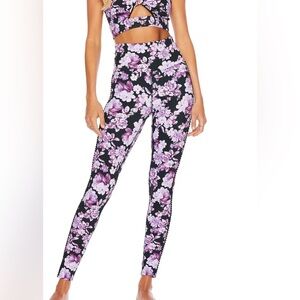 Beach riot black and lavender floral set size small
